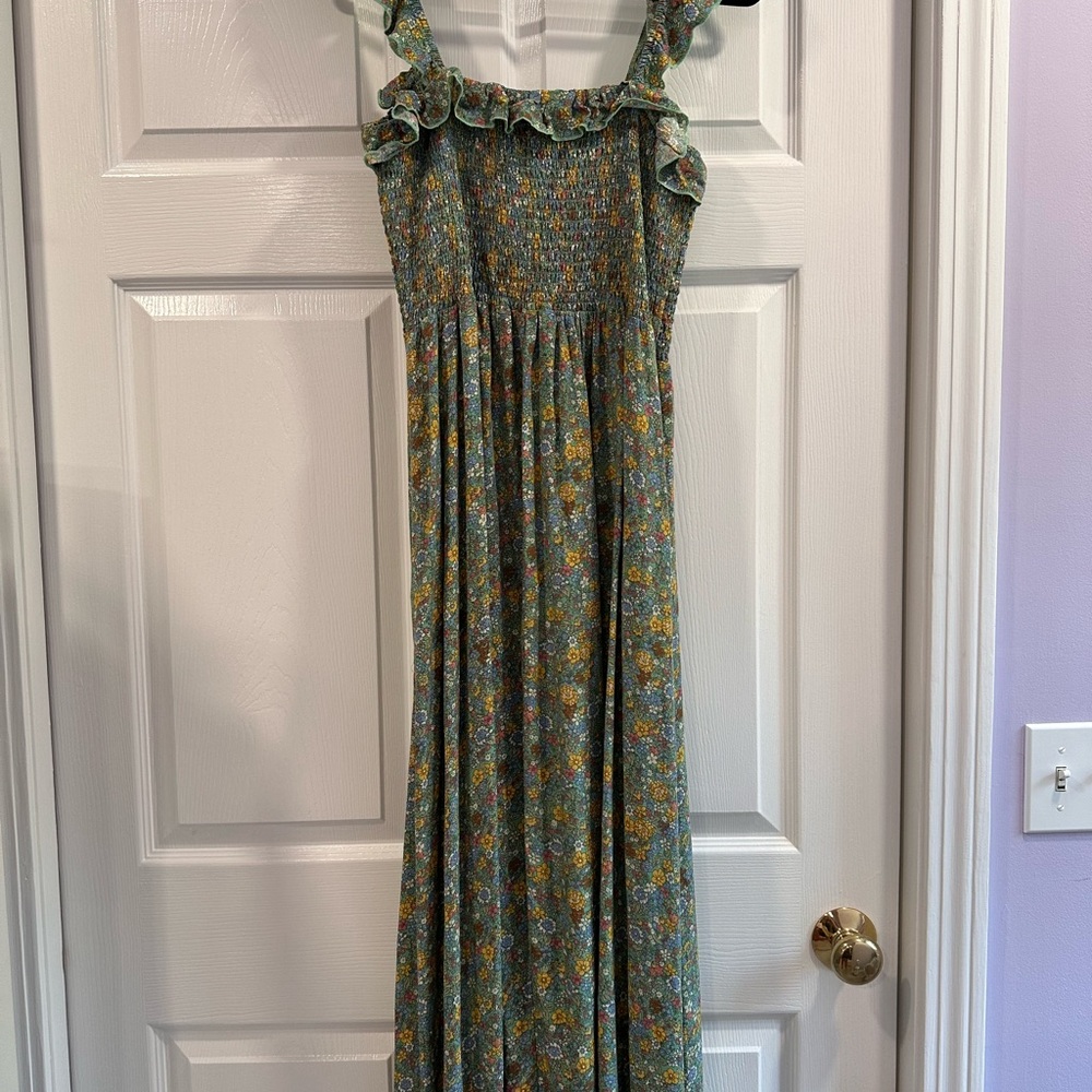 Natural Life Megan smock midi slit dress